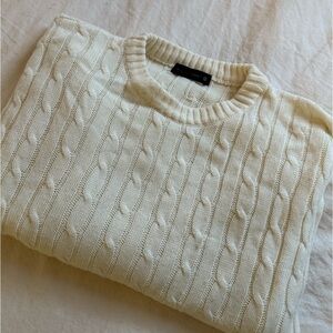 Vintage Cream Oversized Knitted Sweater